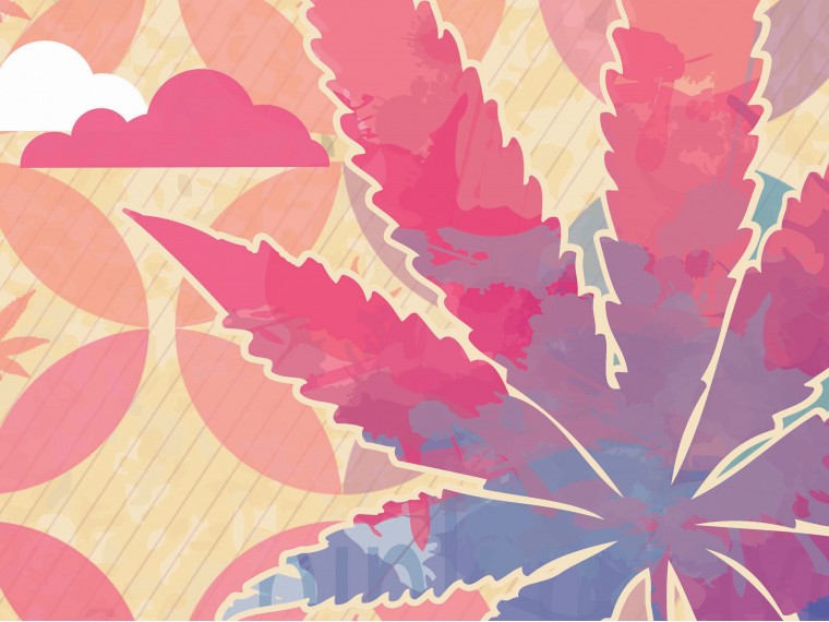 Декоративно пано Colorful Marijuana